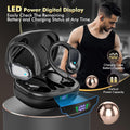 HAOYUYAN Wireless Earbuds, Sports Bluetooth Headphones, 80Hrs Playtime Ear Buds with LED Power Display, Noise Canceling Headset, IPX7 Waterproof Earphones for Workout/Running (Black)